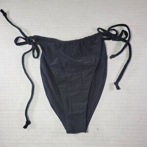 New Look Women Black Tie-Side Bikini Bottoms Swimwear Size S